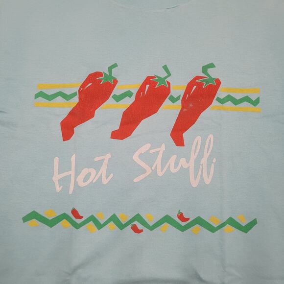 Vintage 80s 90s Hot Stuff Chili Pepper T-Shirt Mens Large Retro Graphic - Picture 2 of 5